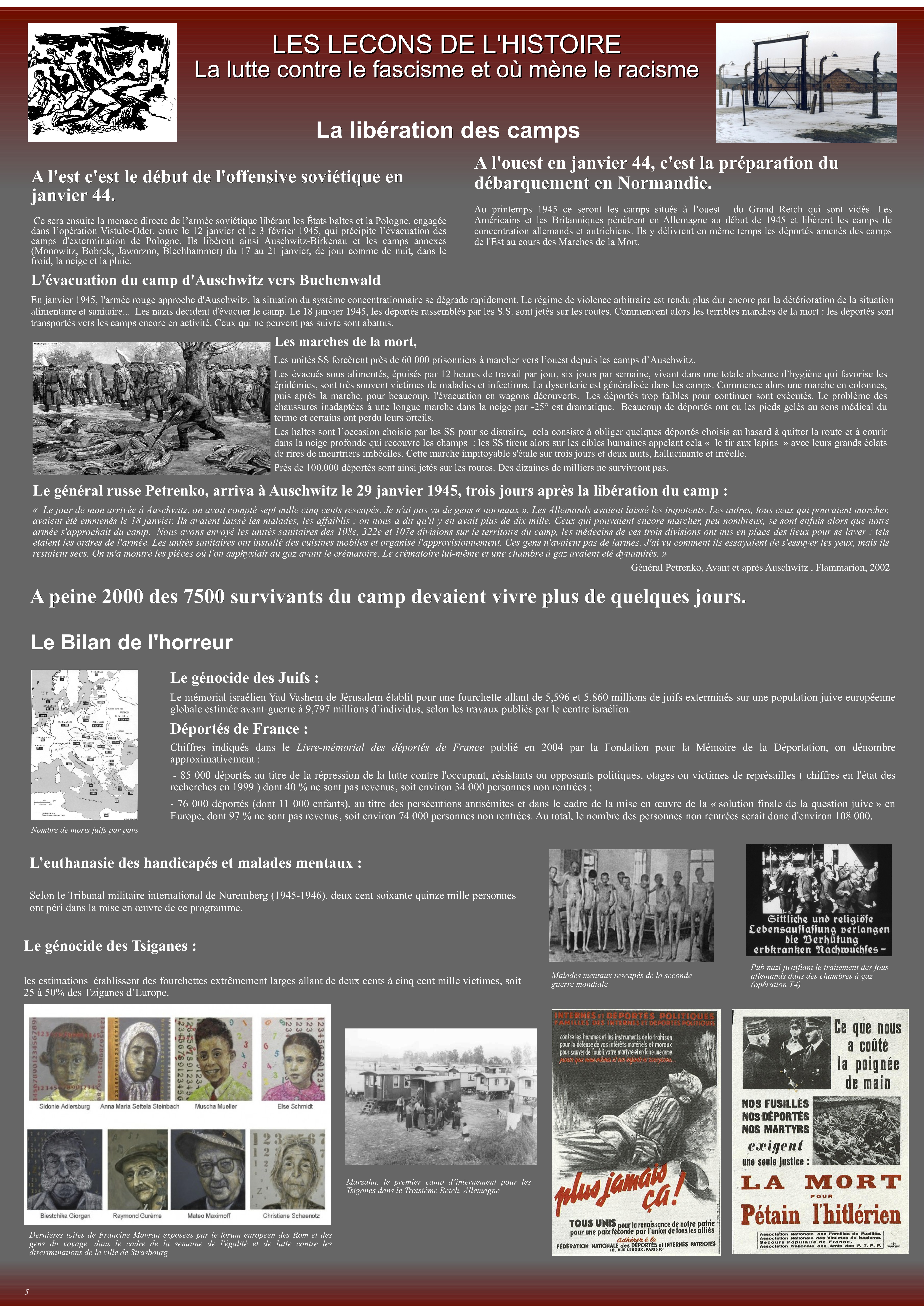 Libération des camps de concentration et d'extermination